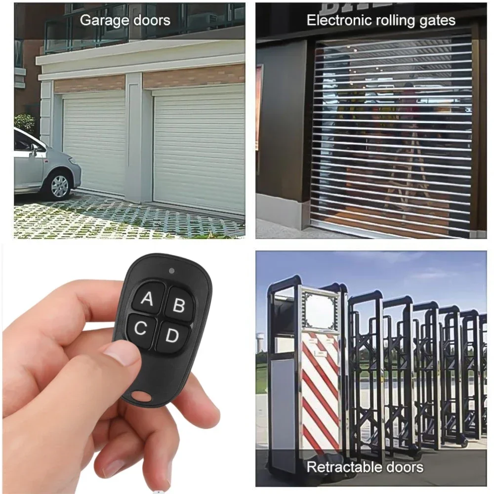5-20pcs 433MHz Remote Control Universal Garage Remote 4 Buttons Duplicator Controller Replacement Wireless Car Keys for Garage