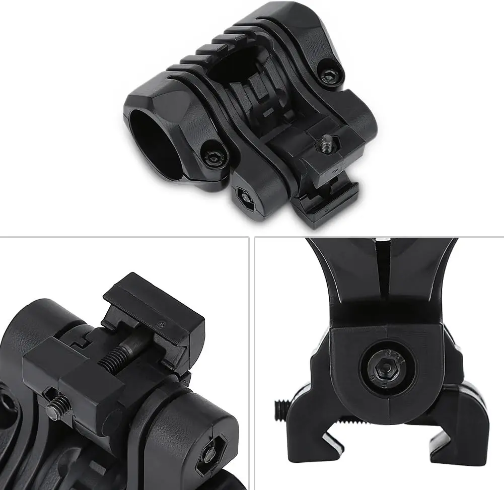 BOOIU Tactical Helmet Flashlight Holder 25mm Multi-Angle Led Flashlight Clip Fast Helmet Accessories Mount Side Rail With Wrench