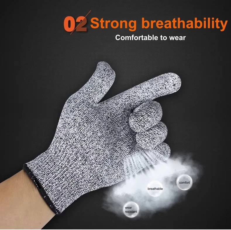 Grade 5 Anti-cutting Gloves Glass Factory Kitchen Fishing Special Glass Anti-scratch Anti-knife Cut Anti-stabbing Gloves