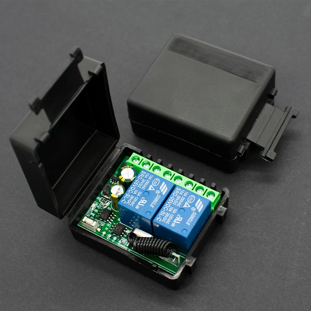 12V 24V RF 433Mhz Actuator Motor Controller, 2CH Receiver Module Switch & Transmitter For LED Door Electromagnetic Lock