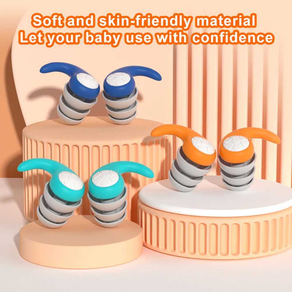 Silicone Earplug For Children Swimming Ear Protection Noise Reduction Waterproof Sleeping Earplugs for 5-12 Year Old Children