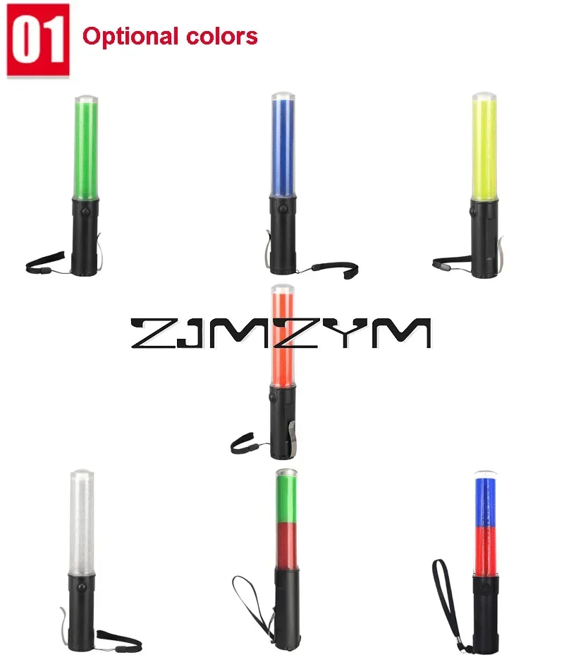 26cm Traffic Light Baton Concert Light Stick Side Clip Design Signal Traffic Wand LED Warning Lamp 3 Flashing Modes