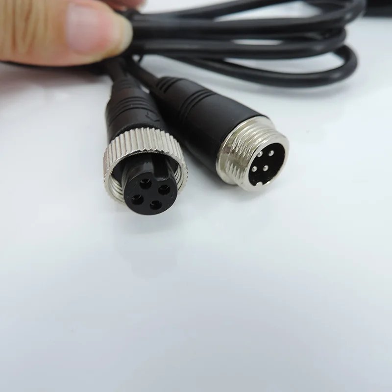 1m/2m/3m/5m/7m/8m/10m/15m/20m 4 Pin Male to Female Aviation Extension Video Cable for Truck Bus Monitor Camera Connection