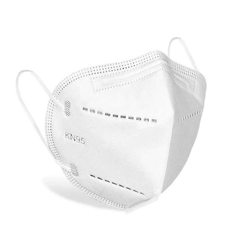 50/100pcs Black and White Masks Adult KN95 Masks Facial Travel Use Dustproof 5-Layer Breathable Design Adjustable Nose Bridge