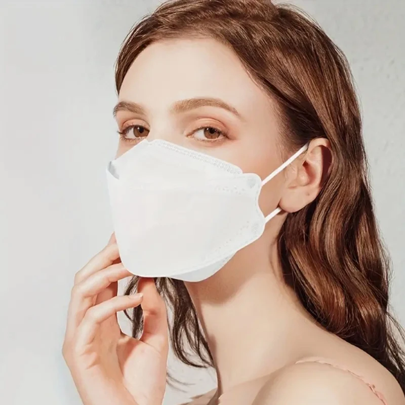 50/100pcs Black and White Masks Adult KN95 Masks Facial Travel Use Dustproof 5-Layer Breathable Design Adjustable Nose Bridge