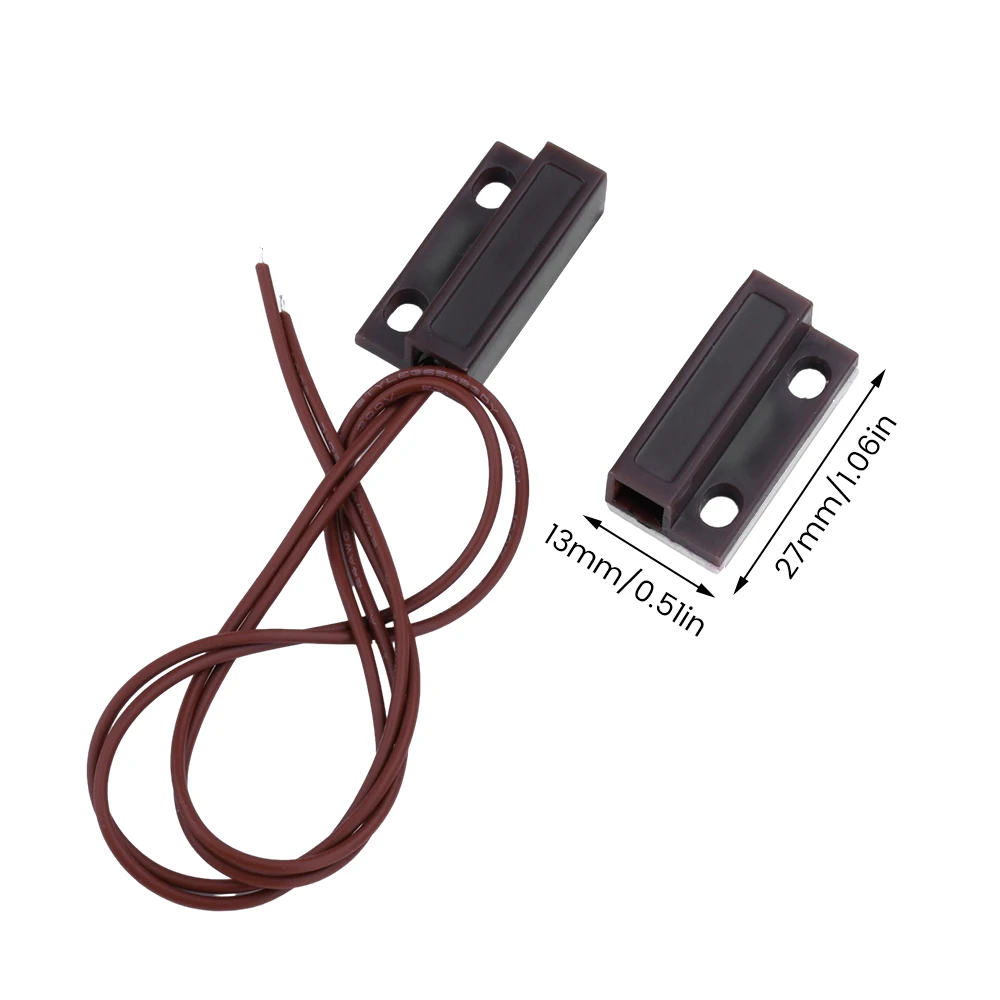 MC-38A Wired Door Window Sensor Detector Magnetic Switch Normally Closed or Normally Open NC/NO for Home Security Alarm System