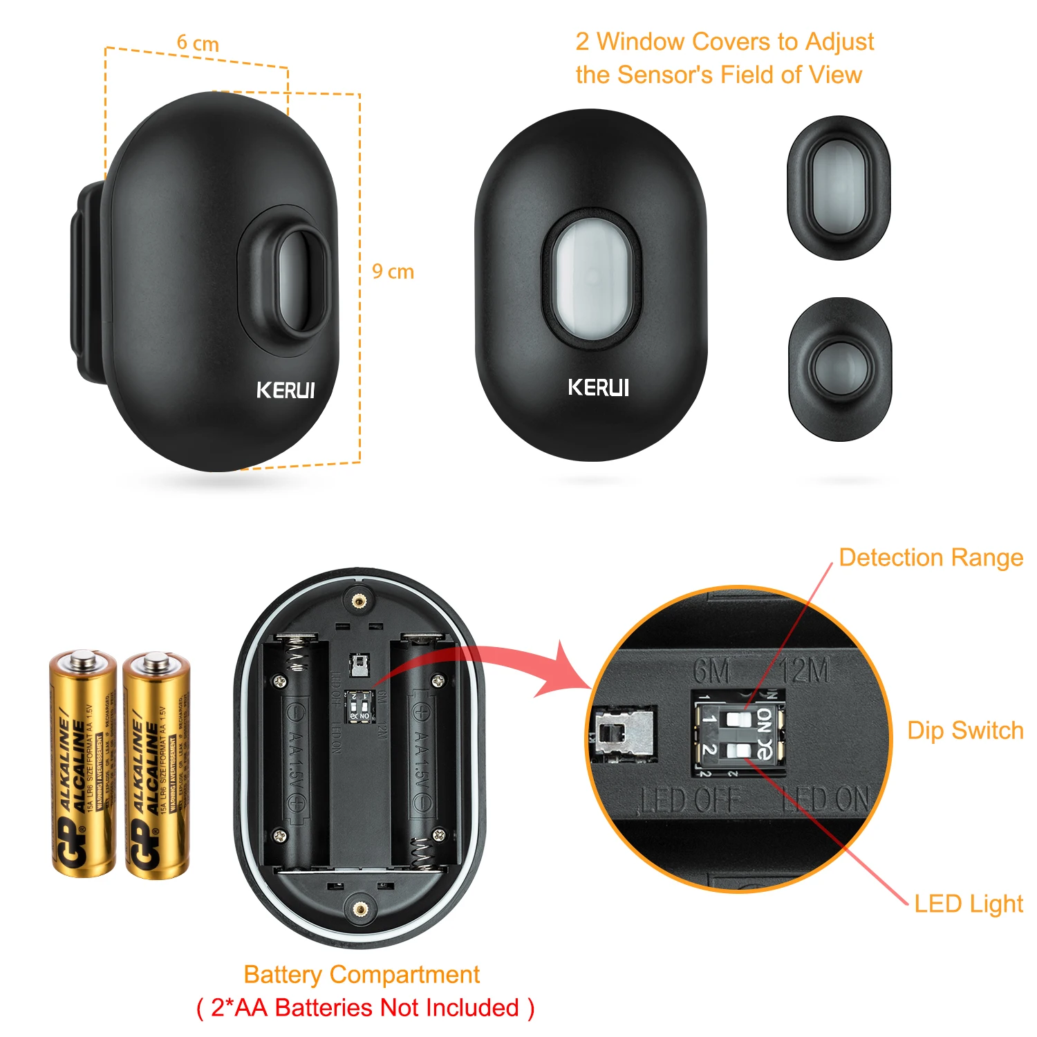 KERUI DW9 Driveway Garage Alarm Wireless Welcome Burglar Passage Detector Outdoor PIR Motion Sensor Alarm Security Protection