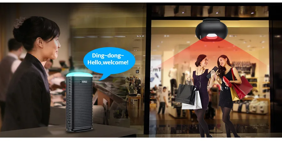 KERUI DW9 Driveway Garage Alarm Wireless Welcome Burglar Passage Detector Outdoor PIR Motion Sensor Alarm Security Protection