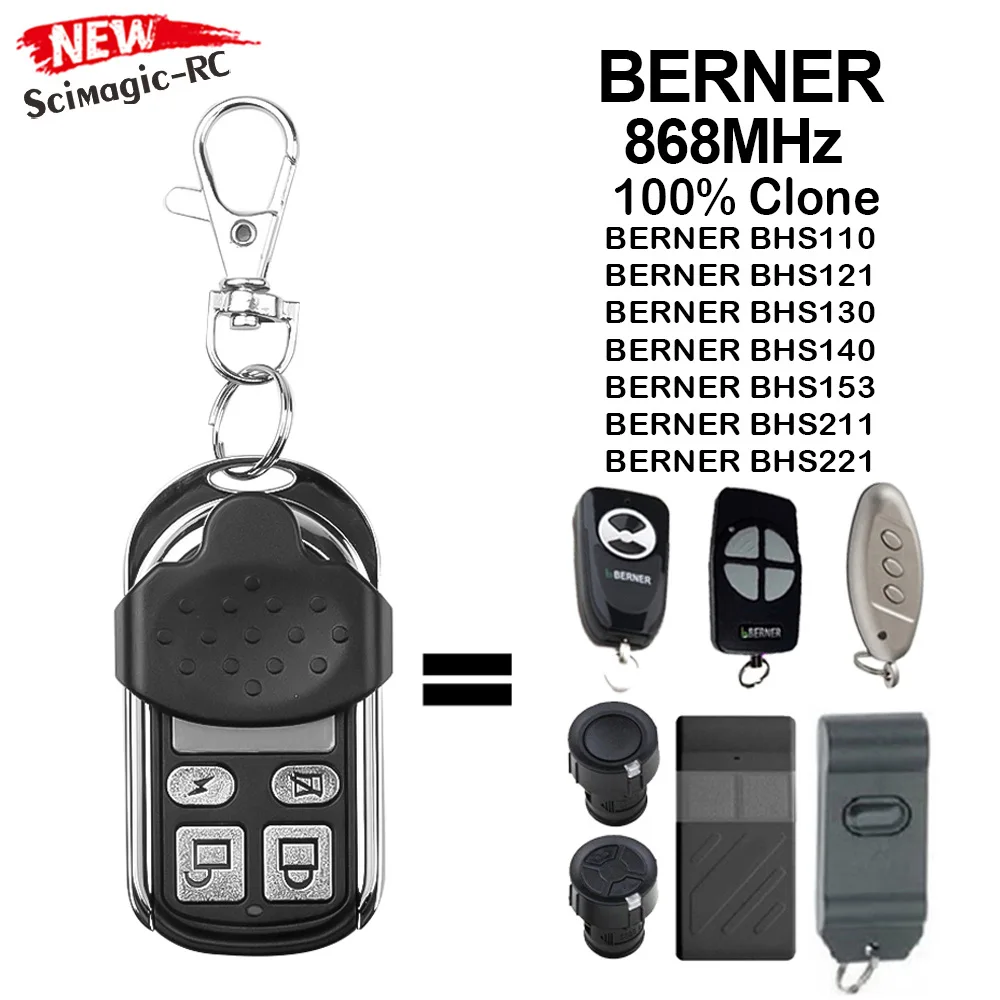 BERNER 868MHz Garage Door Opener for BERNER BHS121 BHS221 BHS140 BHS110 BHS153 BHS121 BHS130 Remote Control