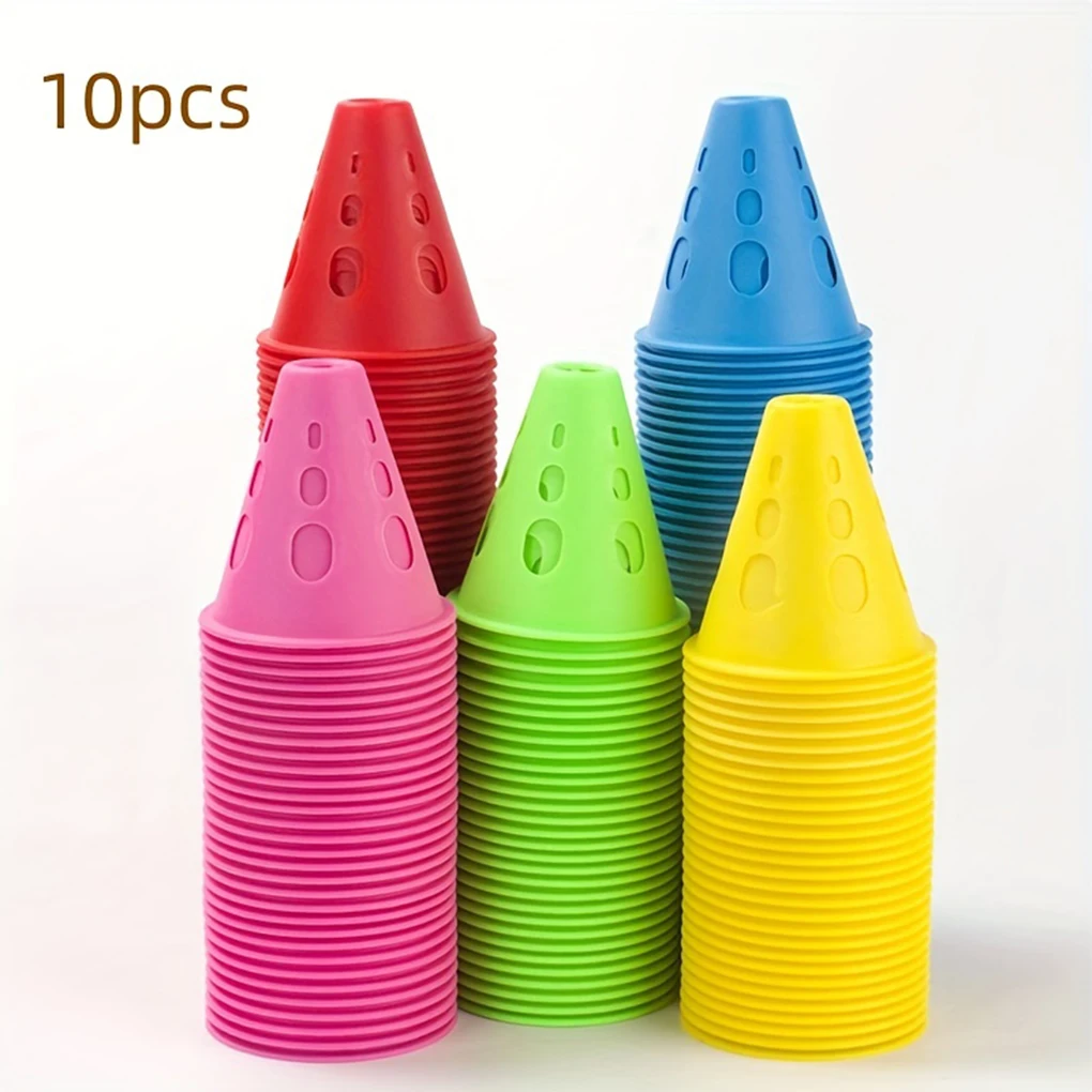 10pcs Plastic Marking Training Road Cone Traffic Control Solution For Soccer Training And Stadium pink