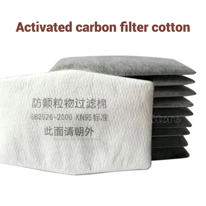21in1 Dust Mask Carbon Filter Cotton Respirator Half Face Dust-Proof Anti Industrial Construction Dust Haze Fog Safety Gas Mask