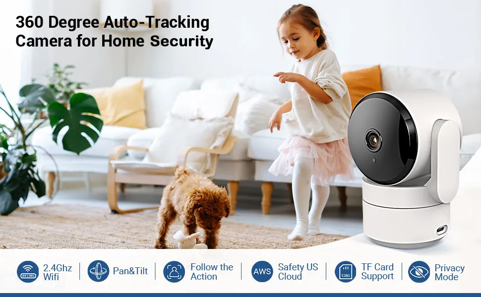 Tuya 1080P Wifi Camera Indoor 360 PTZ Pet Baby Monitor IR Night Vision Ai Detect P2P Surveillance IP Cameras with Google Alexa