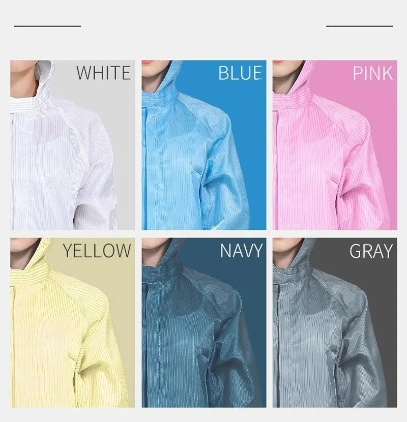One-piece Coveralls Clean Clothes Hood Cleanroom Garments Clean Food Dust-proof Paint Work Clothing Unisex Protective Overalls