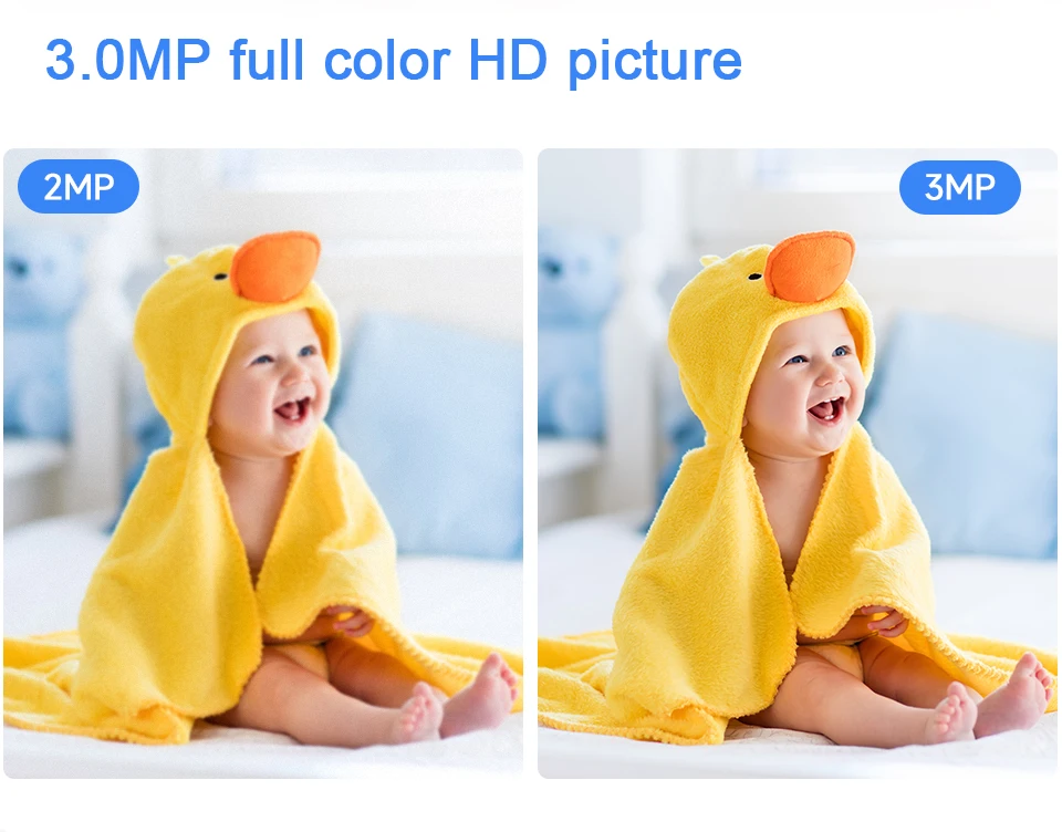 4MP XIAOVV  Video Baby Monitor Cry Detection Full Color Night Vision 360 Degree Rotating Two-way audio WiFi Indoor infant Camera