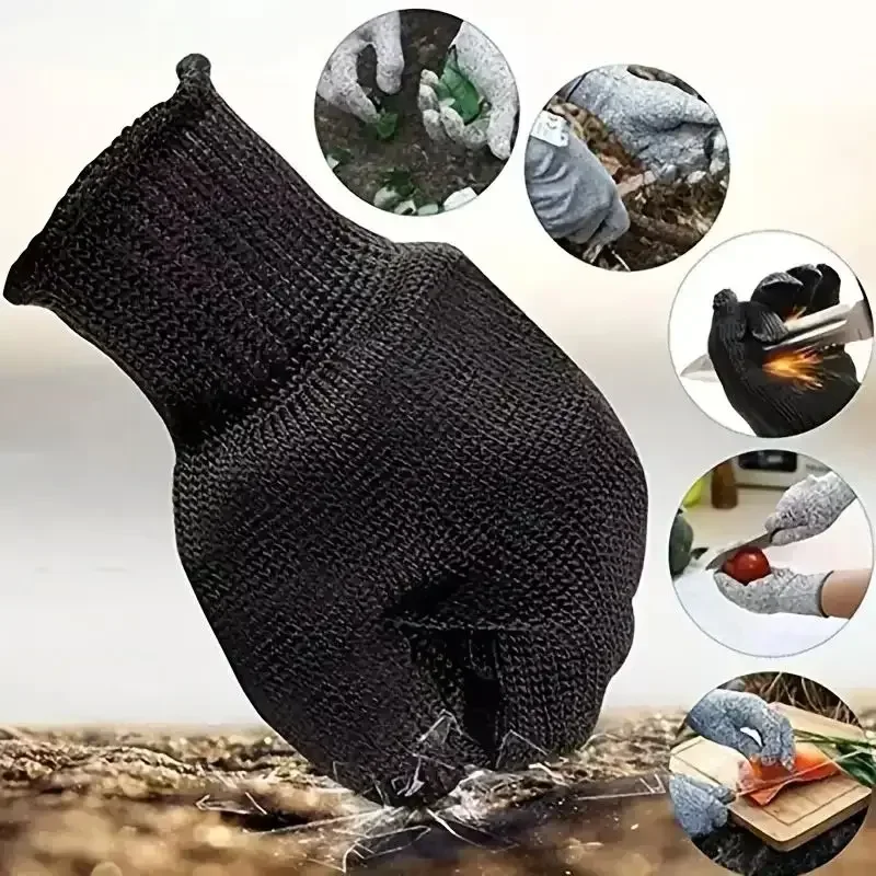 1-5Pair Stainless Steel Wire Cut Resistant Safety Gloves Anti-Cutting Protective Handwear for Enhanced Durability And Grip