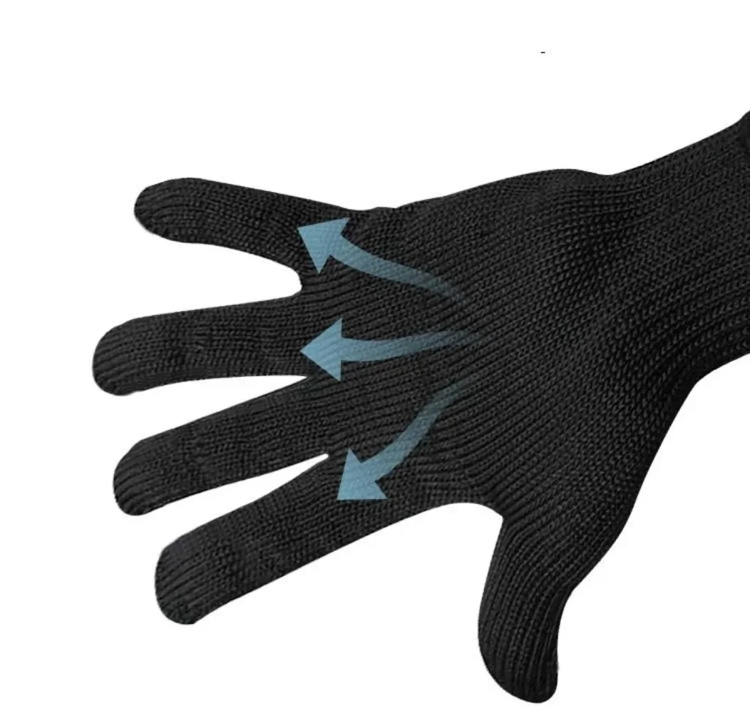 1 Pair of anti-cut labor protection gloves, safety, self-defense, cutting metal mesh, butcher anti-cut, breathable protection