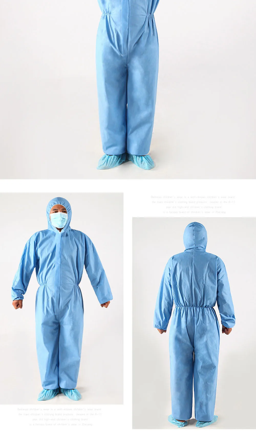 Unisex Sanitary Protection Jumpsuit Hazmat Suit Zip Isolation Protective Coveralls Disposable Anti Dust Sanitary Safety Clothing