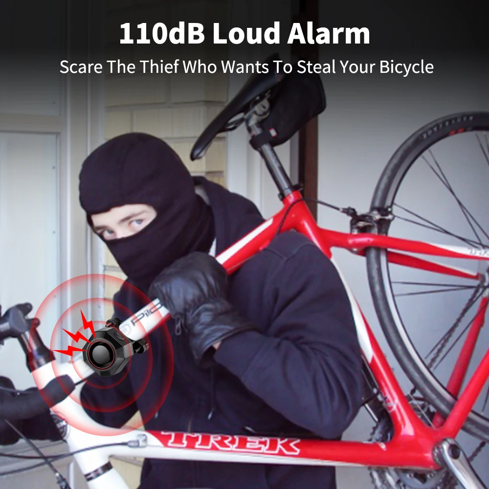 Extractme Bike Alarm Wireless Waterproof Bicycle Alarm Security-protection Alarm Security System USB Charging Remote Control