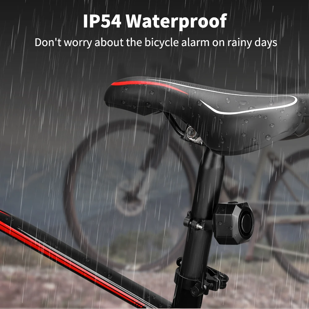 Extractme Bike Alarm Wireless Waterproof Bicycle Alarm Security-protection Alarm Security System USB Charging Remote Control
