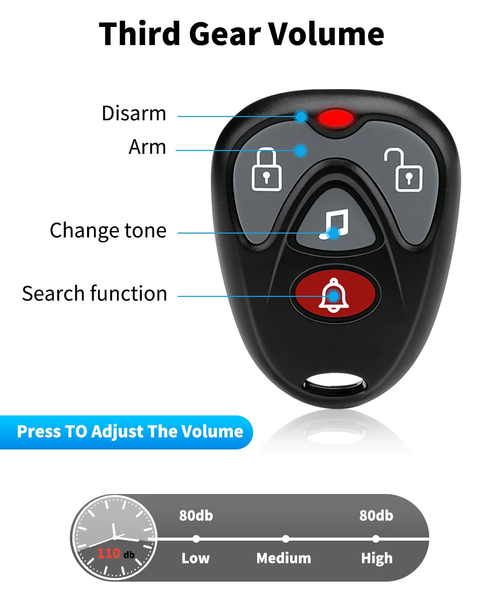 Extractme Bike Alarm Wireless Waterproof Bicycle Alarm Security-protection Alarm Security System USB Charging Remote Control
