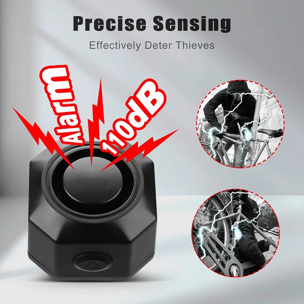 Extractme Bike Alarm Wireless Waterproof Bicycle Alarm Security-protection Alarm Security System USB Charging Remote Control