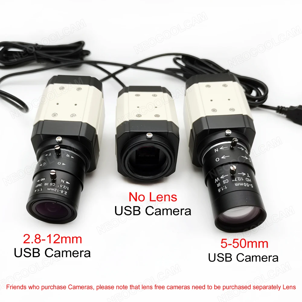 30fps 4K 8MP USB Camera 2K F5253 Sensor Full HD Usb WebCam OTG UVC Plug and Play With No Lens/2.8-12mm/5-50mm Varifocal Zoom