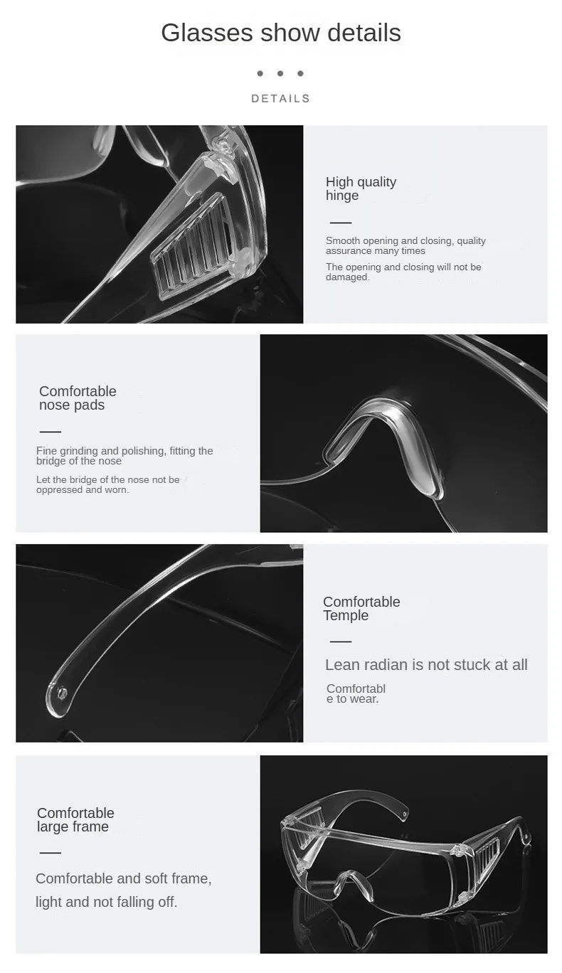 Blinds Goggles Anti-splash Industrial Anti-impact Anti-fog Anti-droplet Riding Safety Goggles Security Protection
