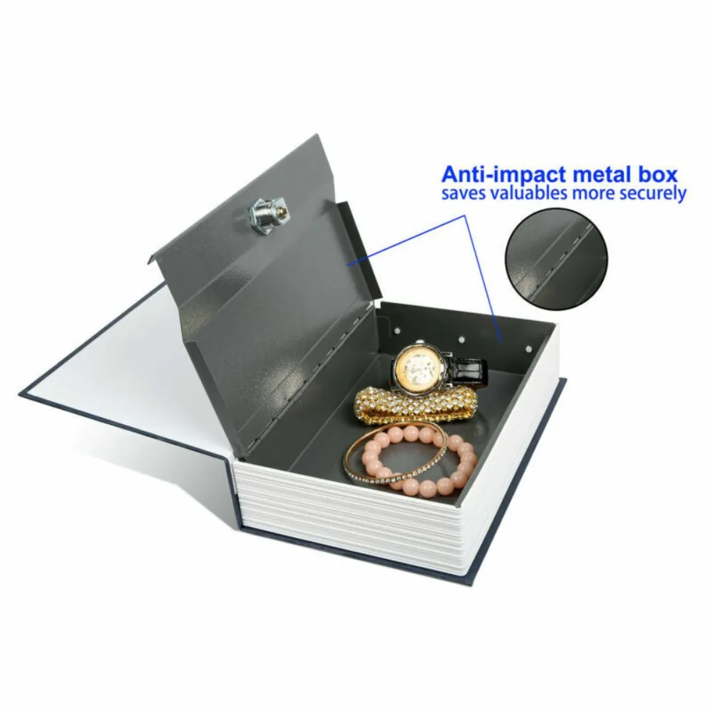 Dictionary Hollow Book Safe Diversion Secret Stash Booksafe Lock & Key Piggy Bank Home Hide Jewelry
