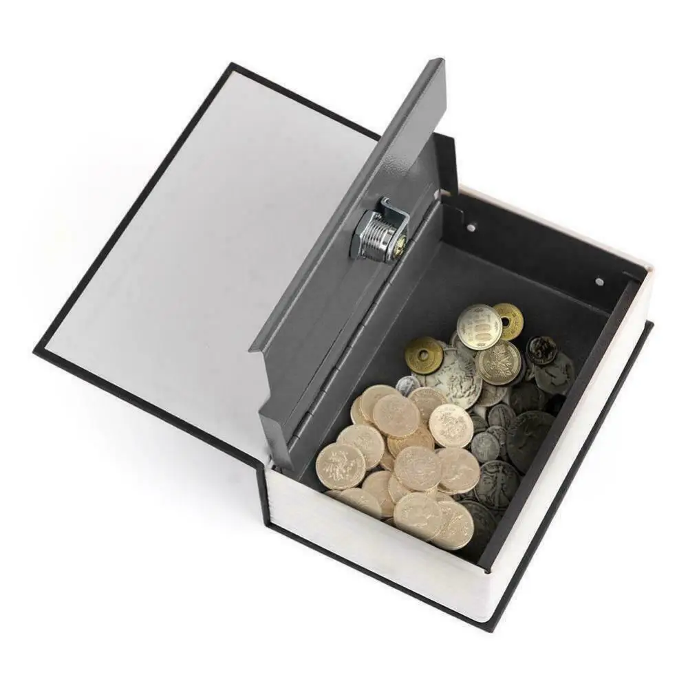 Dictionary Hollow Book Safe Diversion Secret Stash Booksafe Lock & Key Piggy Bank Home Hide Jewelry