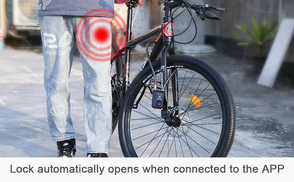 Bluetooth Bike Motorcycle Anti Theft Lock Alarm Waterproof Burglar Vibration Bike Alarm Lock System Security Smart APP Control