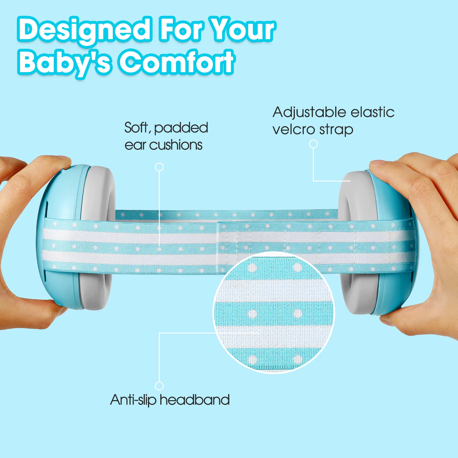 C10 Baby Ear Protection for Newborn Noise Cancelling Headphones for Babies Noise ReductionEarmufs Travel Gift