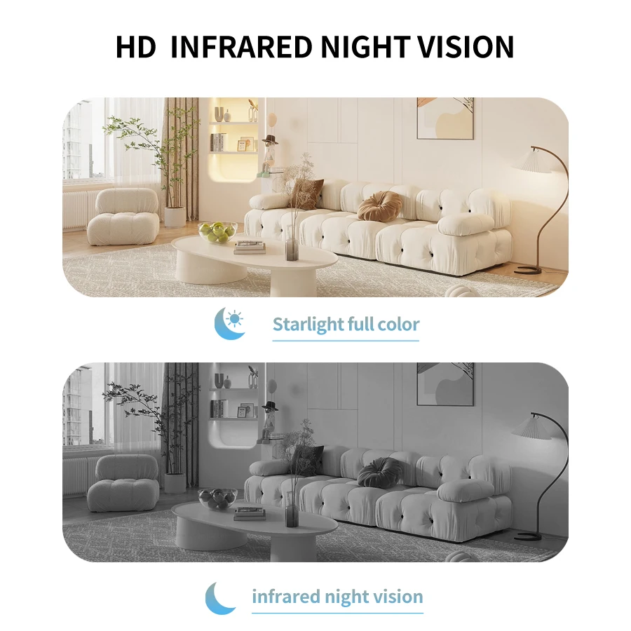 1080P Wireless WiFi Security Camera Home CCTV baby Monitor Full-Color Night Vision Automatic Tracking Two-Way Audio ICSEE
