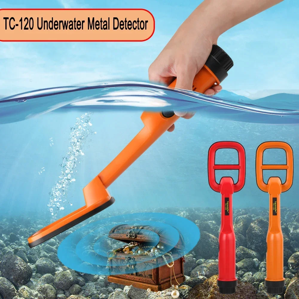 TC-120 Metal Finder Metal Detector Hand Held Pulse Pinpointer Induction Diving Treasure Waterproof Metal Detector