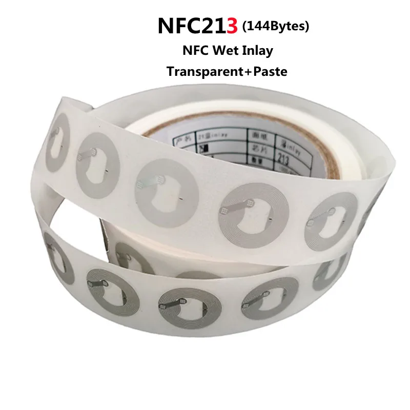 10pcs 100pcs Ntag213 NFC Tag Wet Inlay 13.56MHz ISO14443A Sticker Ntag 213 Phone Available RFID Adhesive Label