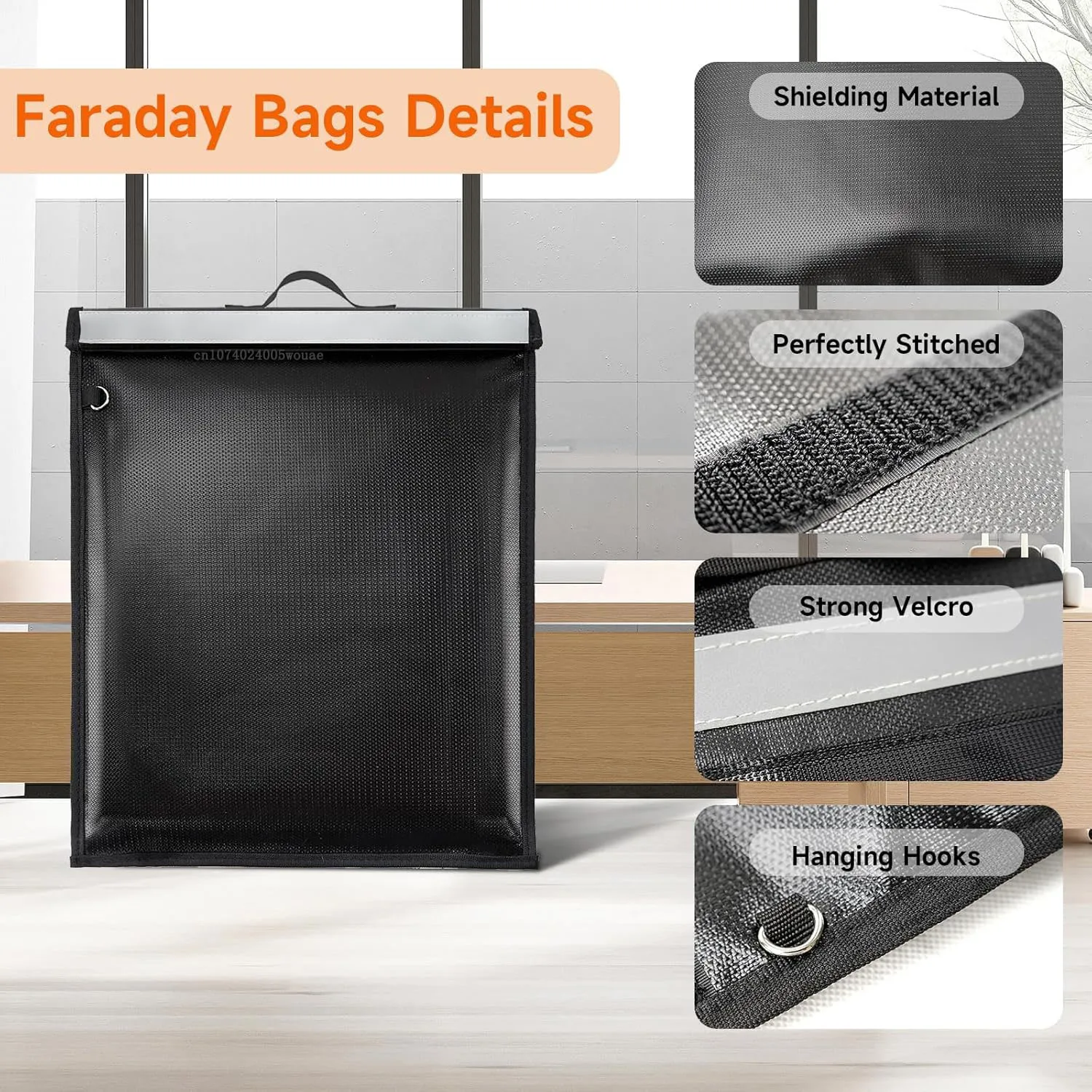 5 Pack Faraday Cage Faraday Key Fob Protector Anti Tracking Car Key Signal Blocker Fireproof Waterproof Faraday Pouch RFID Bags