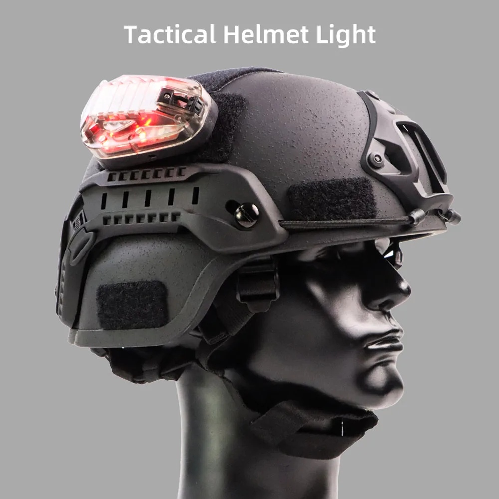 BOOIU Tactical Helmet Light IR Strobe Waterproof Survival Safety Signal Flash Lamp Outdoor Sport Hiking Helmet Ladybird Light