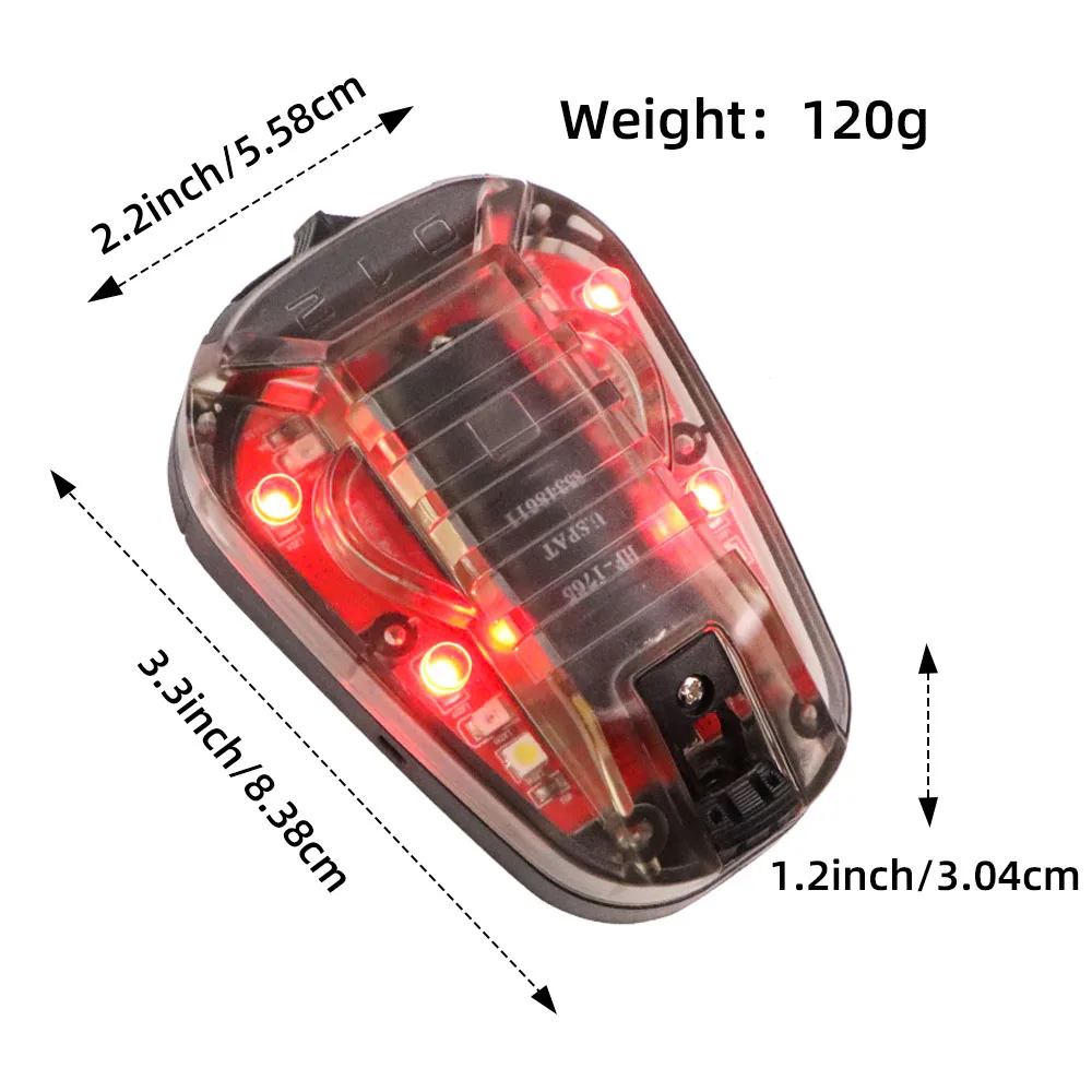 BOOIU Tactical Helmet Light IR Strobe Waterproof Survival Safety Signal Flash Lamp Outdoor Sport Hiking Helmet Ladybird Light
