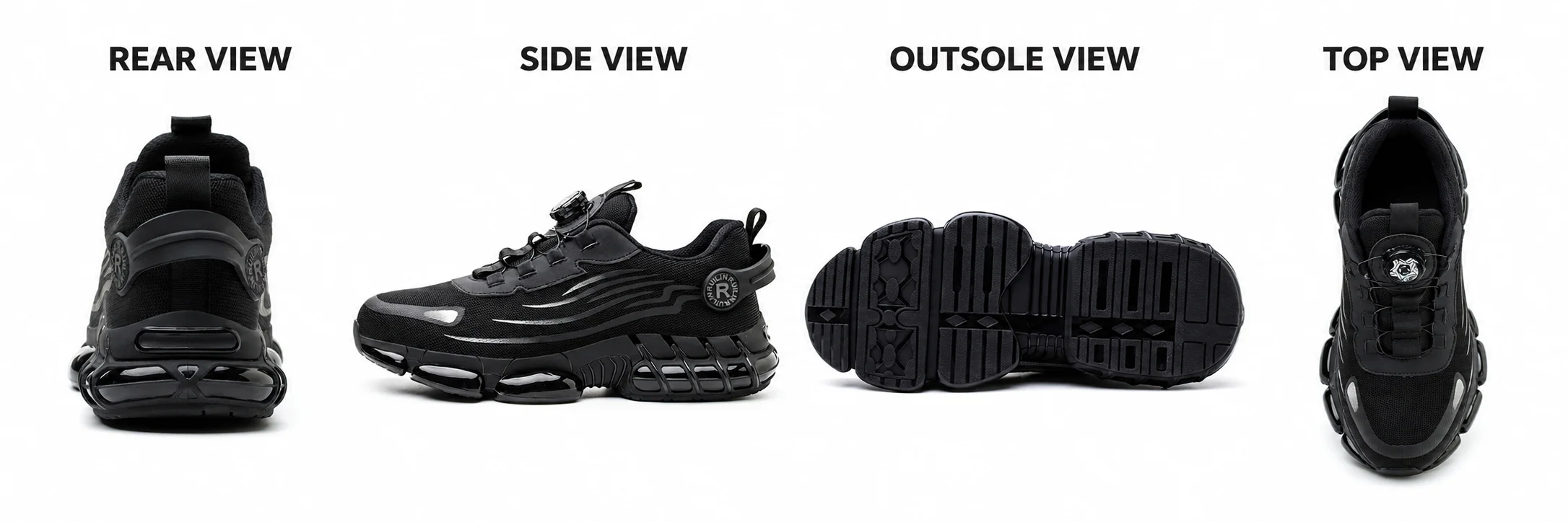 Indestructible Steel Toe Work Shoes for Men Women Rotating Button Safety Shoes Lightweight Construction Work Safety Shoes