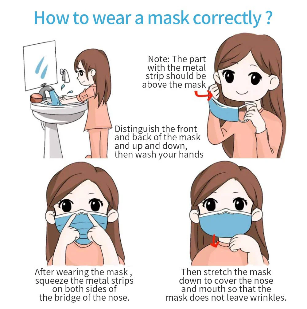 Fast Delivery Child Masks Disposable Kids Face Mask mascarillas Children Safety Dust Protection Mask 3 Layer Ply Non-wove masque