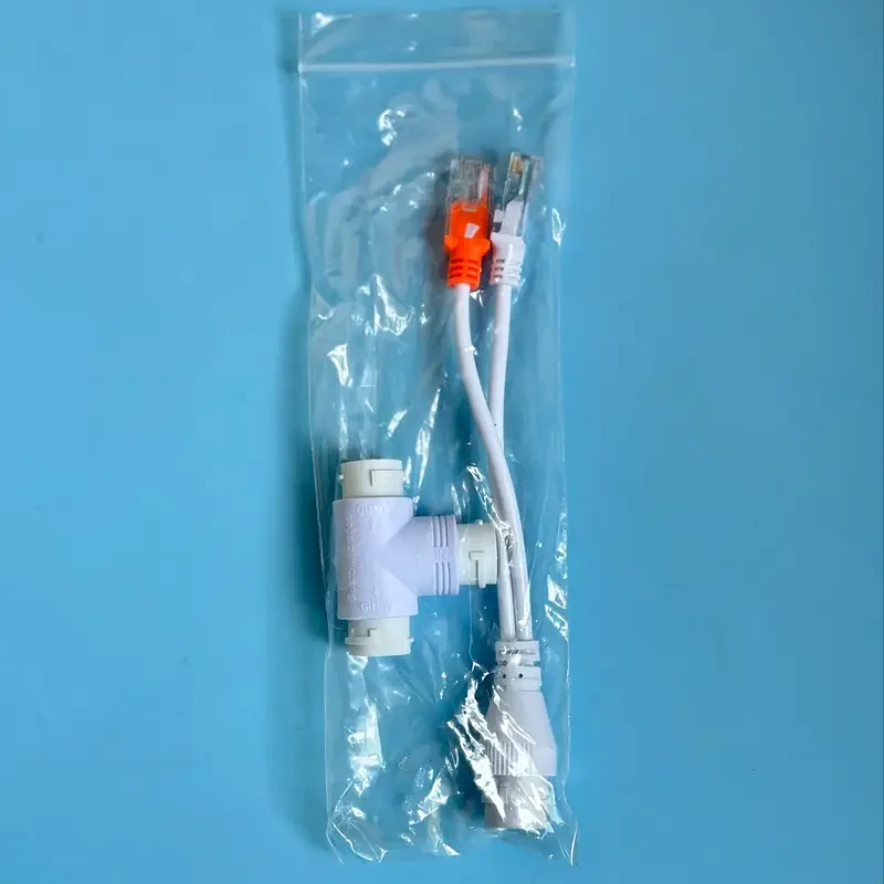 2 In 1 POE Splitter POE Adapter Cable Three-Way RJ45 Head For IP Security Camera System