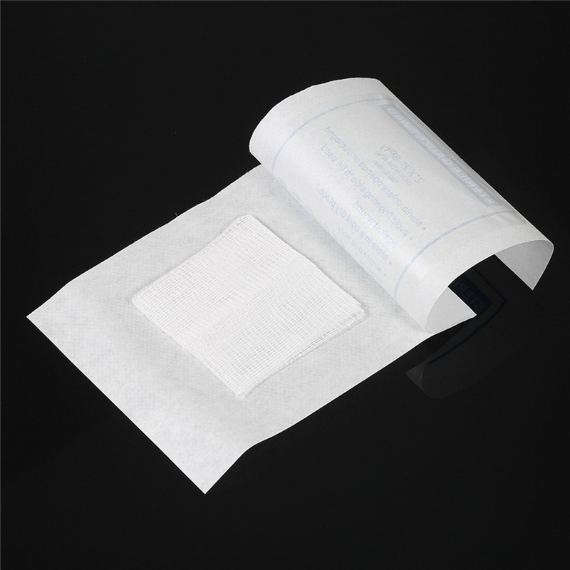 10pcs/lot Gauze Pad Cotton First Aid Waterproof Wound Dressing Sterile Gauze Pad Wound Care Supplies