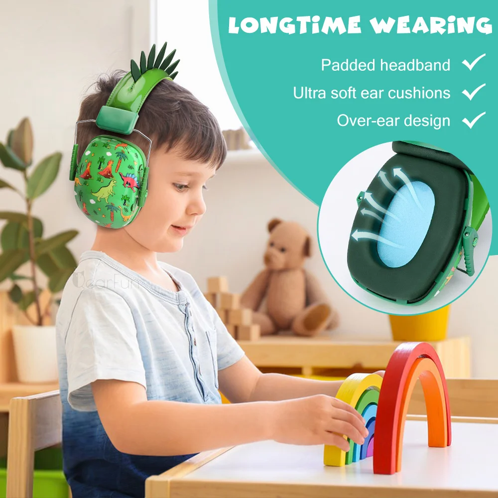 Cute Kids Ear Protection Baby Noise Earmuffs Noise Reduction Ear Defenders Autism Children Sound Sensitivity Noise Damper Gifts