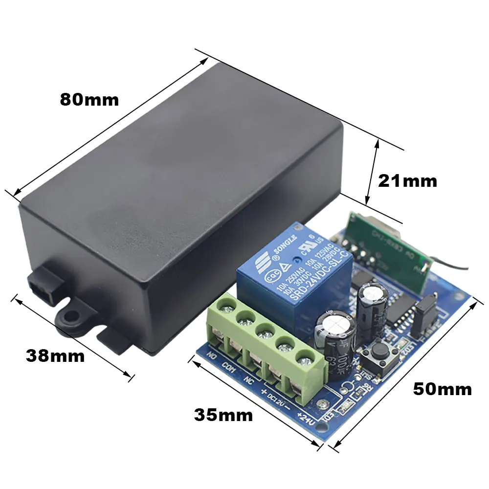 Universal Garage Gate Door Receiver 2CH 433,92Mhz Remote Control Switch 433MHz Receiver For Multi Brand