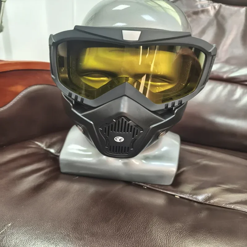 Goggles Full Face Hd Transparent Fog-proof Sand-proof Electric Welding Protective Glasses Versatile Breath-proof Windproof Mask