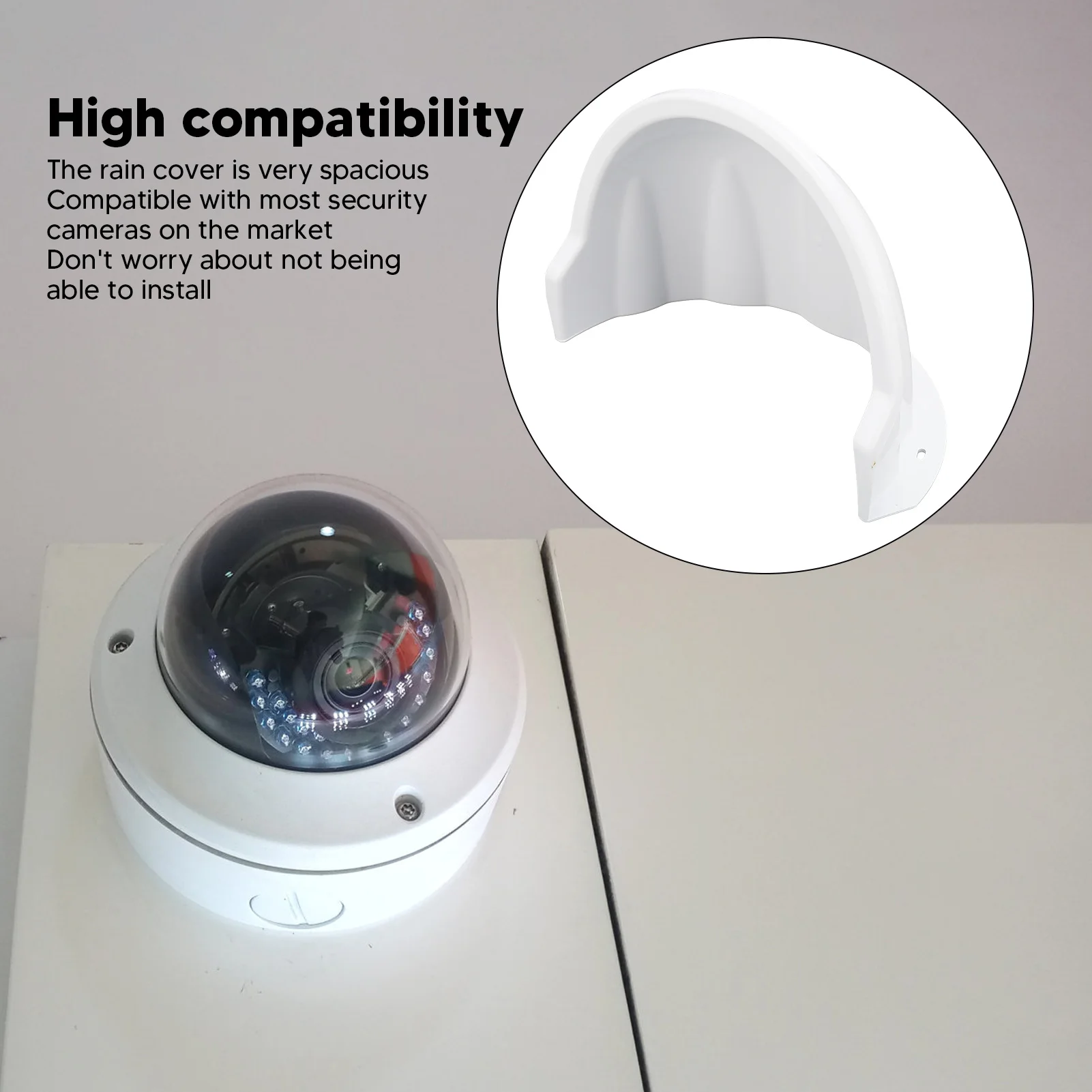 Protective Cover ABS Plastic Sunshade and Rain Cover Outdoor Surveillance Camera Cover