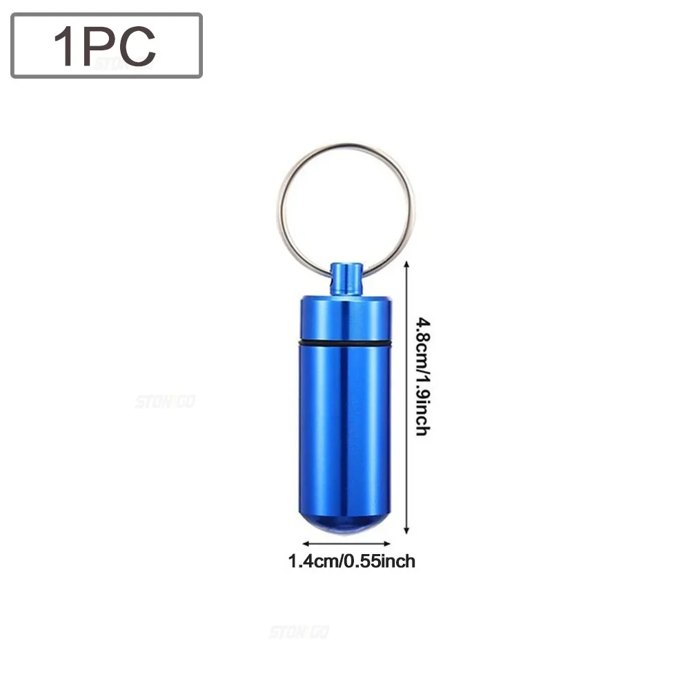 Portable Mini Waterproof Aluminum Pill Box Cases Container Organizer Storage Tablets Bottle Medicine Vitamin Pillboxes Fish Oils