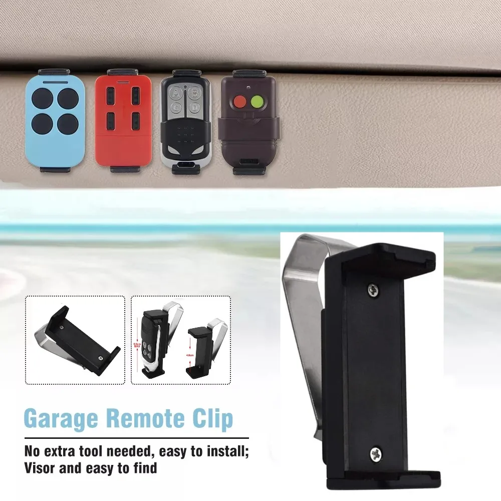 Car Sun Visor Clip Holder Gate Remote 47-68mm for Garage Door Control Car Keychain Barrier Universal Opener Quick Installation