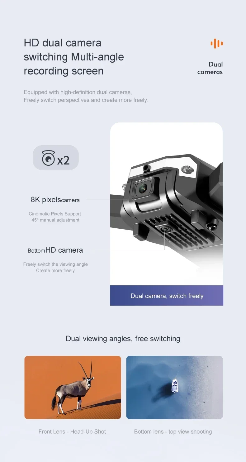 Outdoor G6 Drone 5G Professional 8K HD Aerial Photography Omnidirectional Obstacle Avoidance Quadrotor Distance 10000M