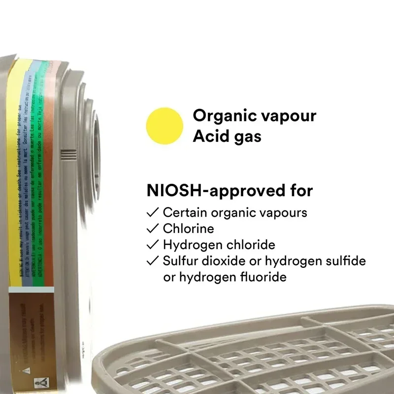 6001 6006 Respirator Cartridge 5N11 Cotton Filter 501 Set Replace For 3m Gas Mask 6200/6800/7502 Serie Painting Mask Accessories