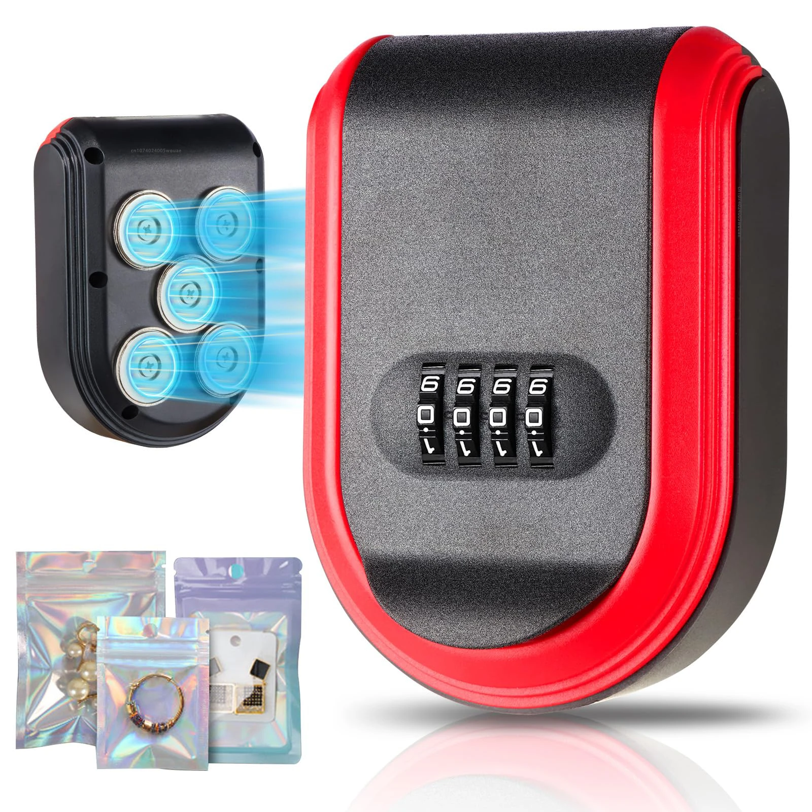 Magnetic Key Box for Under Car With 5 Magnet,Magnet Key Box Hide a key Outside Magnetic Key Hider for Hiding for Vehicles